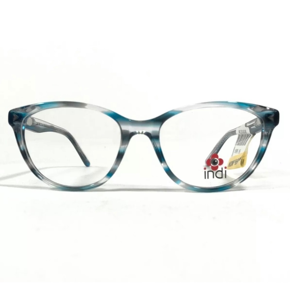 New Indi KG7002 Blue/Gray Eyeglass Frames (48-16-130)